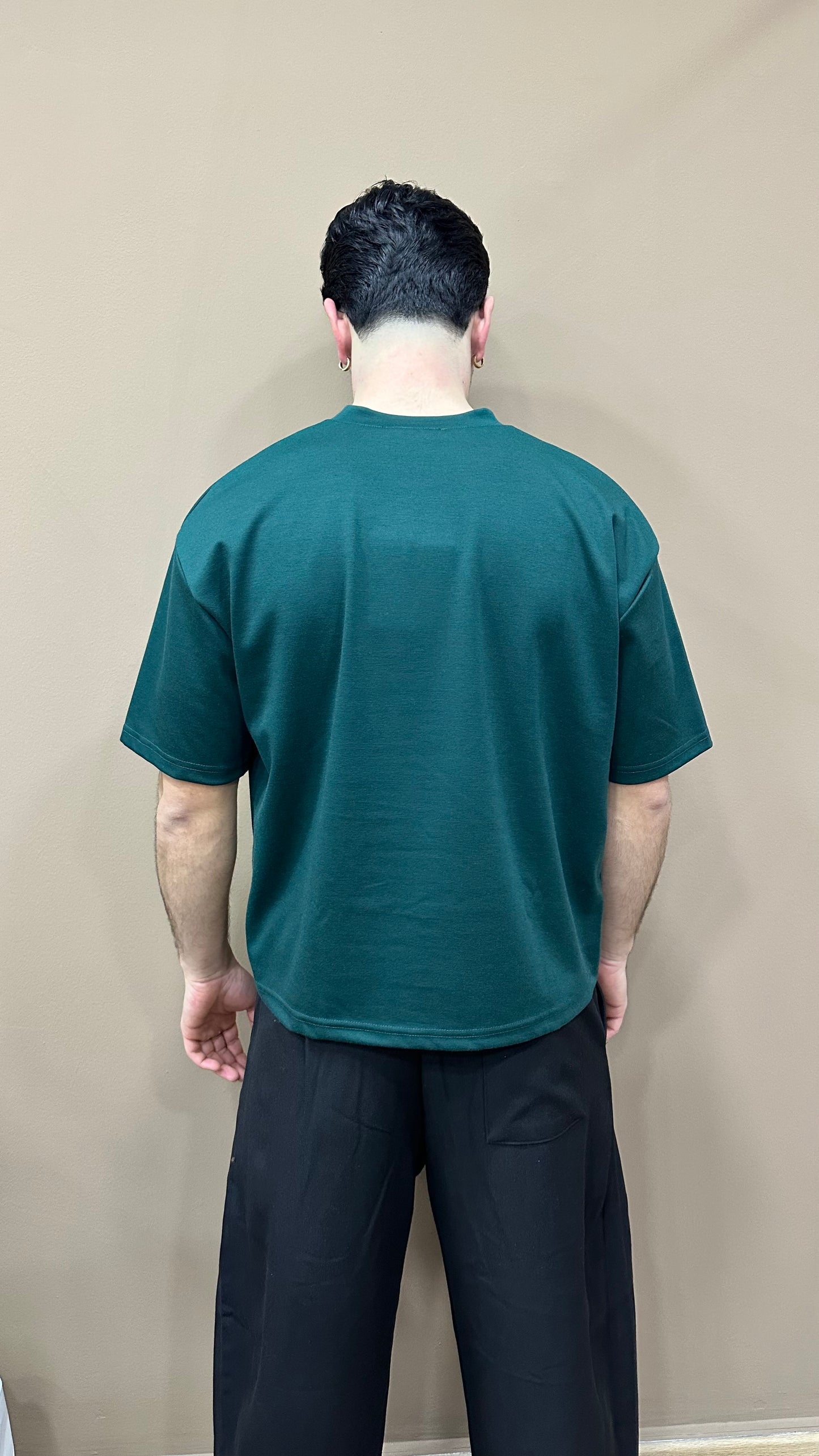 T-shirt basic crop verde