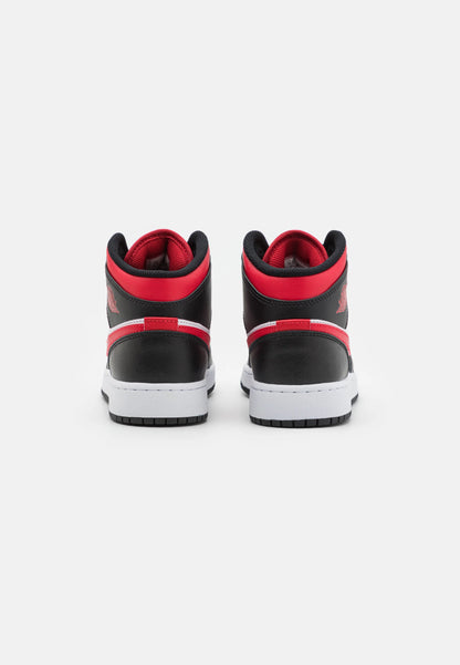 Jordan 1 Mid Black Fire Red