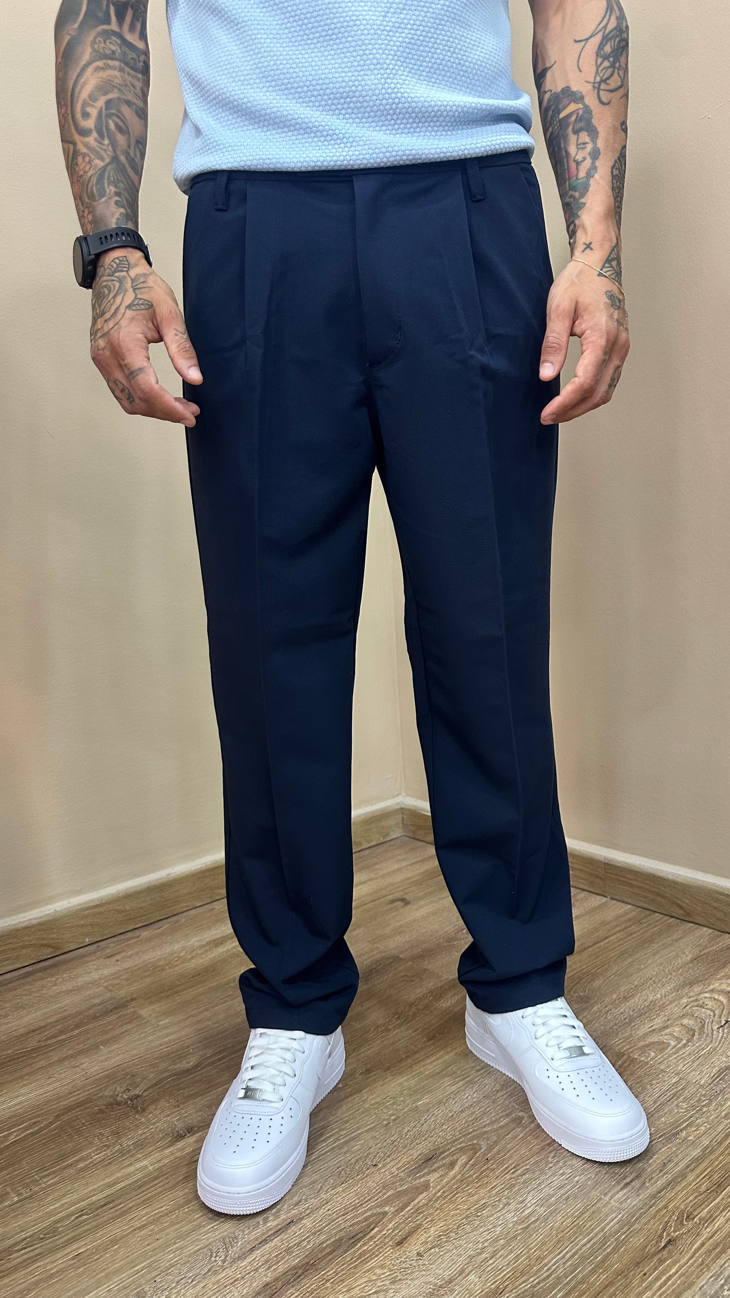 Pantalone elegant blue