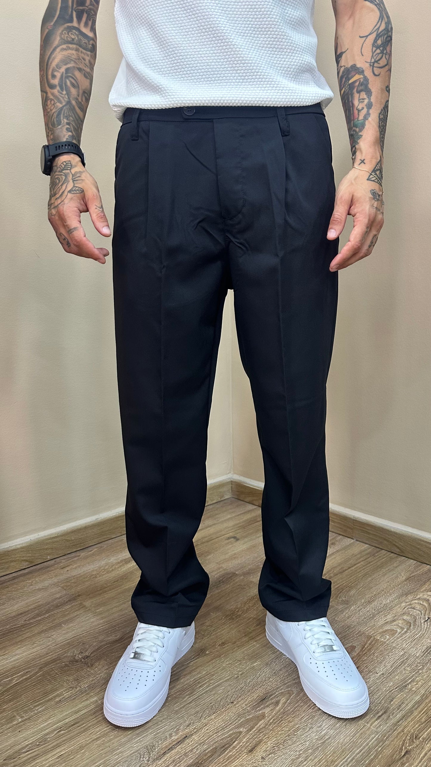 Pantalone elegant black
