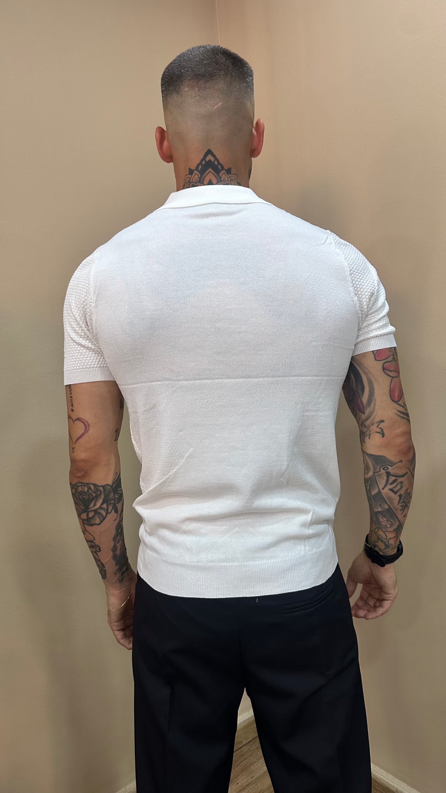 Polo nido d’ape white