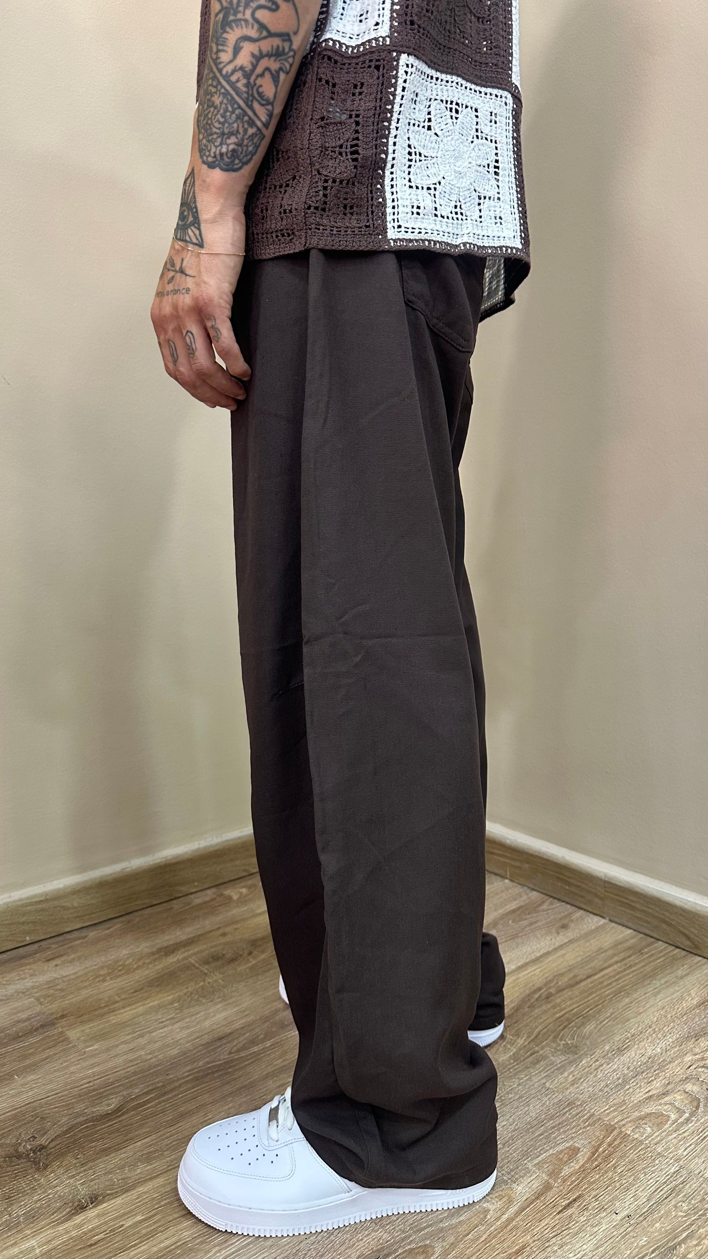 Pantalone in lino baggy