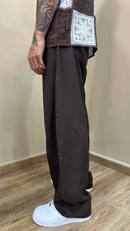 Pantalone in lino baggy
