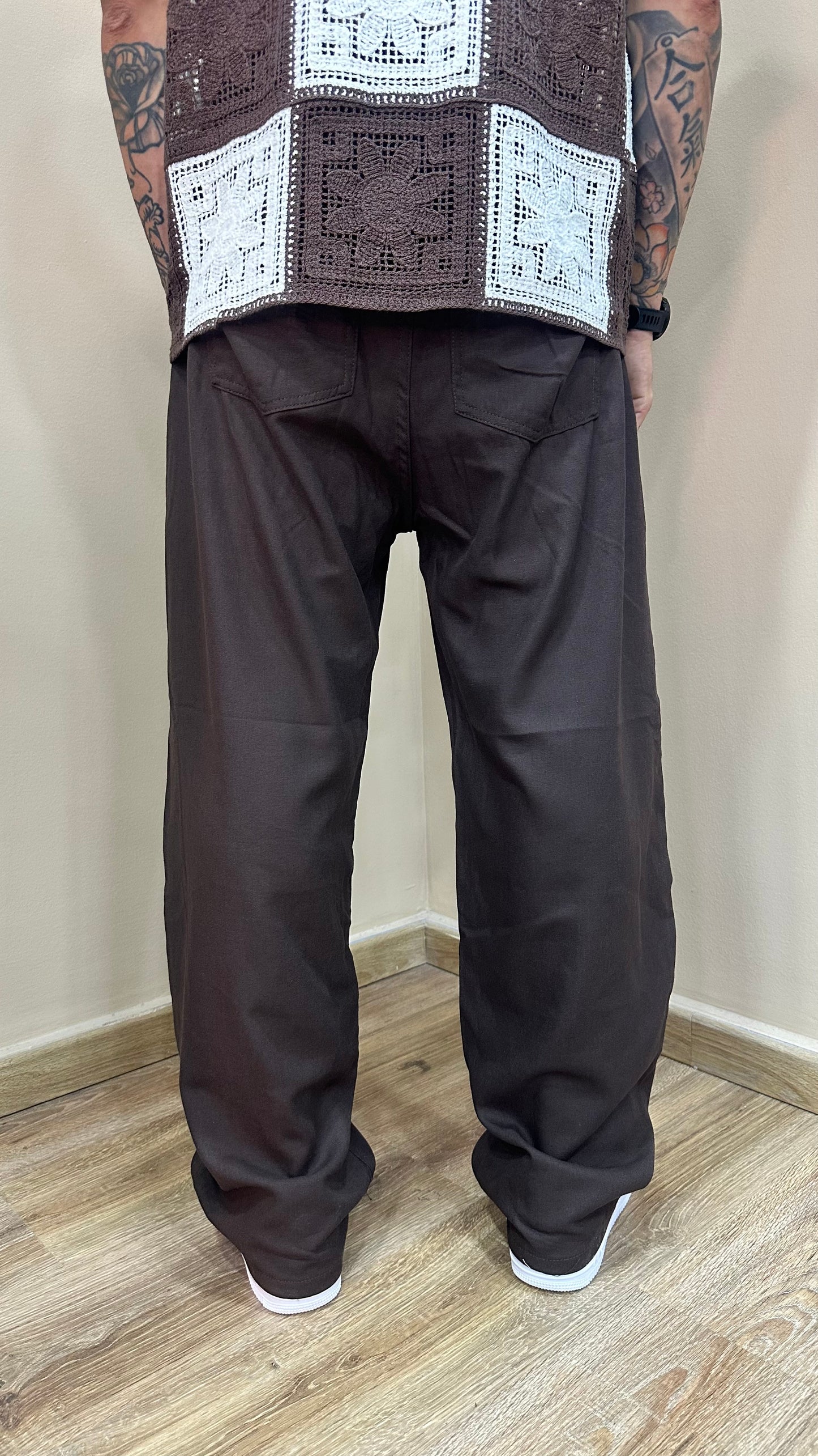 Pantalone in lino baggy
