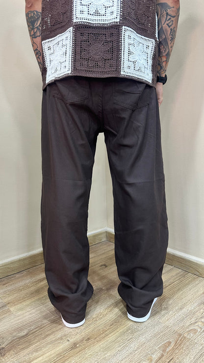 Pantalone in lino baggy