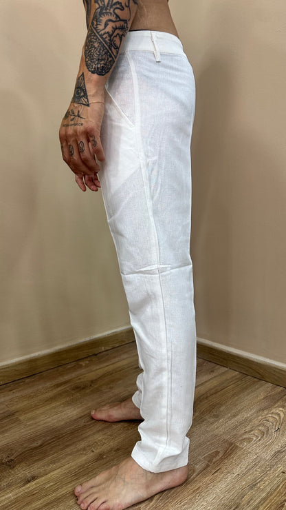 Pantalone in lino regular fit
