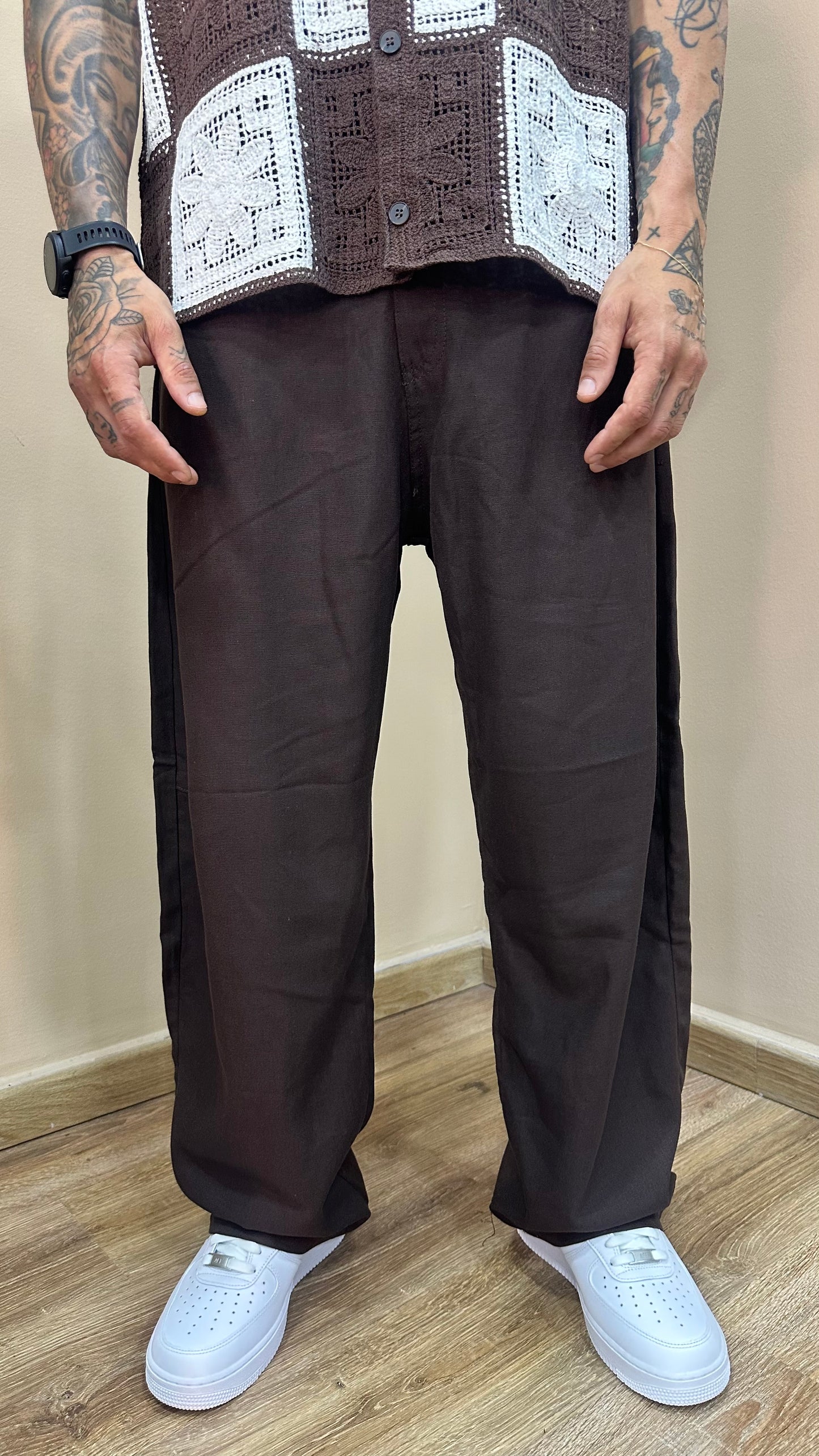 Pantalone in lino baggy