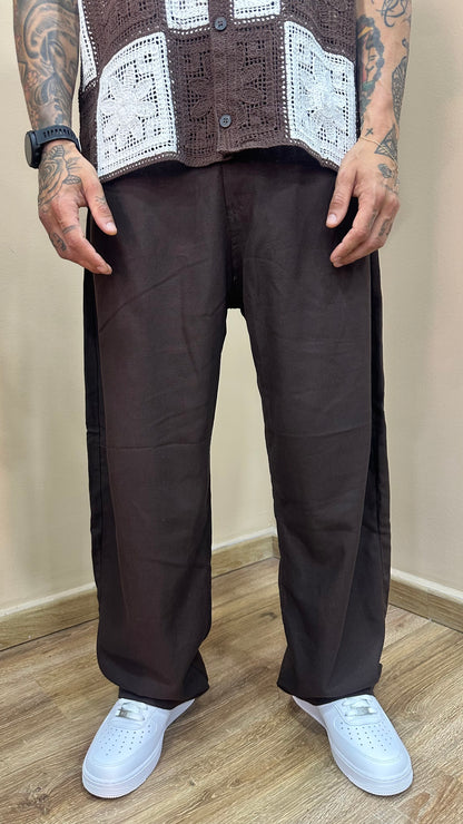 Pantalone in lino baggy