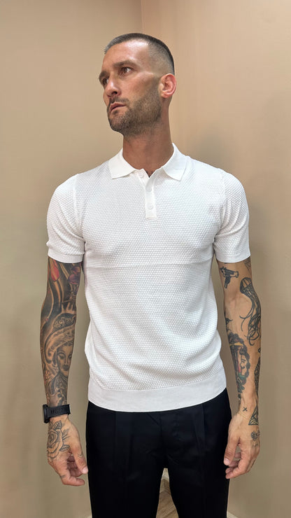 Polo nido d’ape white
