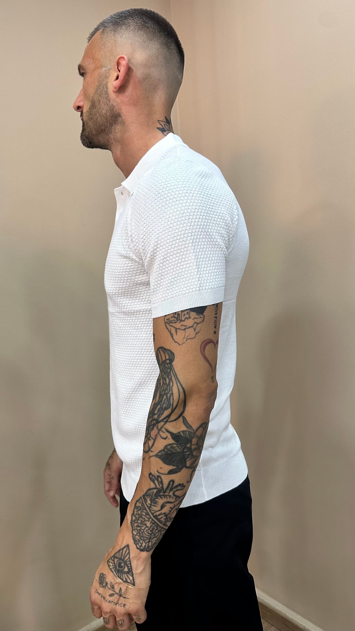 Polo nido d’ape white