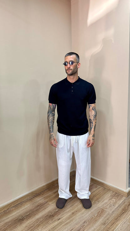 Pantalone baggy in lino