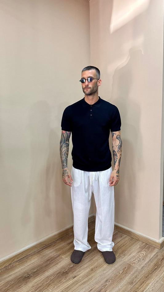 Pantalone baggy in lino